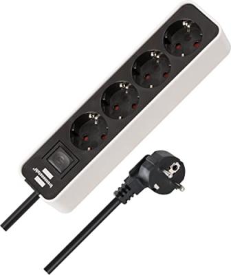 BRENNENSTUHL  Ecolor Power Strip 4 Outlets With Switch Blanc