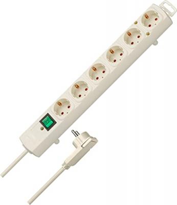 BRENNENSTUHL  Alu-office-line Power Strip 6 Outlets With Switch Blanc