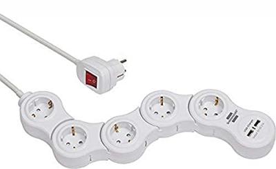 BRENNENSTUHL  Vario-power Power Strip 5 Outlets With Switch Clair