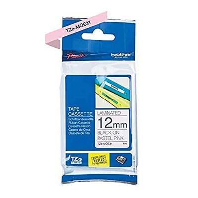 BROTHER   ruban lamin&eacute; noir sur rose paste noir