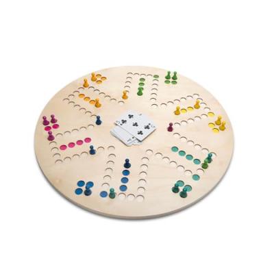 BS TOYS  jeu de soci&eacute;t&eacute; 3-en-1 Keezen/Goose board 45 cm bois 30 pi&egrave;ces