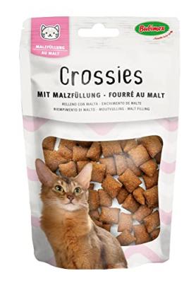 BUBIMEX  Crossies Fourr&eacute;s au Malt Friandise pour Chat 50 g - Lot de 5