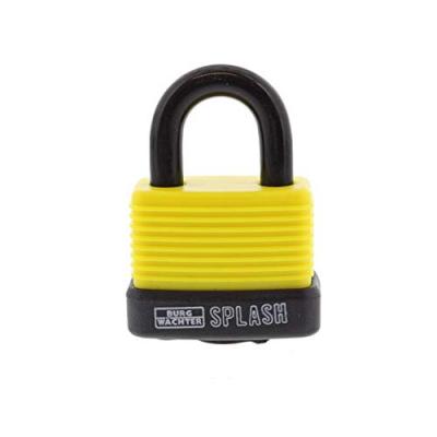 BURG WACHTER Splash 470 45 Yellow SB Cadenas jaune/noir avec serrure &agrave; cl&eacute;