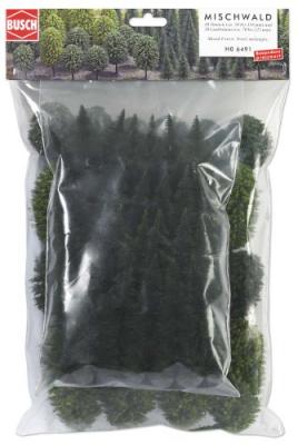 BUSCH  Deciduous trees 50-H0 - Trains miniatures : d&eacute;cors