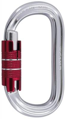CAMP  Mousqueton escalade Oval Xl 2lock Gris/Rouge Unique