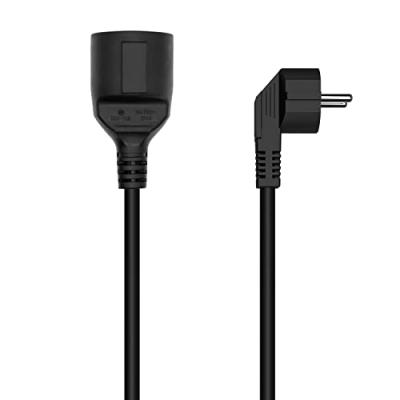 AISENS Cable ALARGADOR DE ALIMENTACI&Oacute;N  A132-0601 CEE7 Macho CEE7 HEMBRA 3M Negro