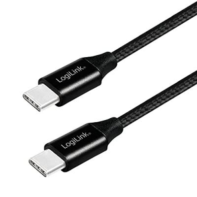 LOGILINK C&acirc;ble de Connexion USB 2.0 Type C vers USB (Type C) Noir 1 m