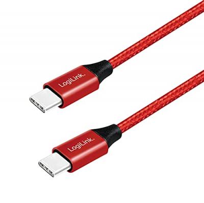 LOGILINK C&acirc;ble de Connexion USB 2.0 Type C vers USB (Type C) Rouge 0,3 m