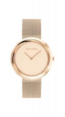 CALVIN KLEIN Montre Femme Twisted Bezel Dor&eacute; rose 25200013 Rose 
