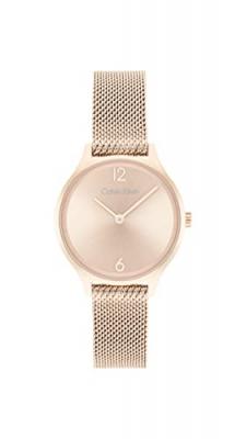 CALVIN KLEIN Montre Femme Timeless 2h Dor&eacute; rose 25200059