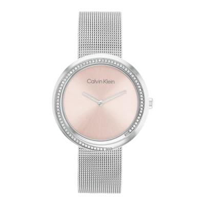 CALVIN KLEIN Montre Femme Twist Dor&eacute; rose 25200149 Gris 