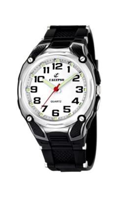 CALYPSO Montre Homme  3 AIGUILLES K5560-4 - Bracelet R&eacute;sine Noir