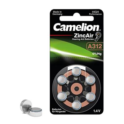 CAMELION  A312 ZL 312 Set de 6 Piles