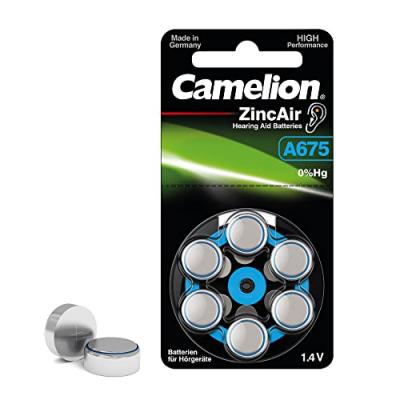 CAMELION  A675 ZL 675 Set de 6 Piles