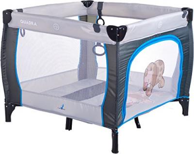 CARETERO Quadra parc b&eacute;b&eacute; de voyage pliant de 0 &agrave; 15 kg gris
