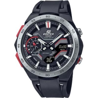 CASIO Montre Homme  ECB-2200P-1AEF - Bracelet R&eacute;sine Noir
