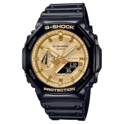 CASIO Montre Homme  GA-2100GB-1AER - Bracelet R&eacute;sine Noir