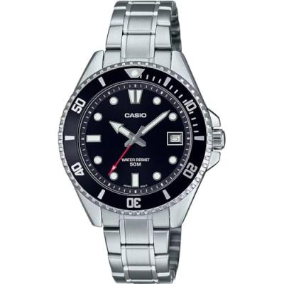 CASIO Montre Homme  MDV-10D-1A1VEF - Bracelet Acier Argent