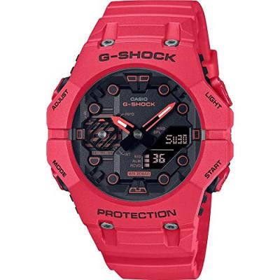 CASIO Montre Mixte  G-SHOCK GA-B001-4AER - Bracelet R&eacute;sine Rouge