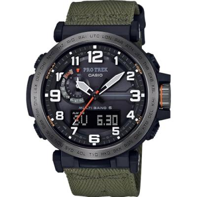 CASIO  Montre Vert Analogique - Digital Hommes Protrek Prw-6600yb-3er