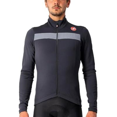 CASTELLI  Homme Puro 3 Jersey Fz Maillot de cyclisme, Noir - Gris, S EU