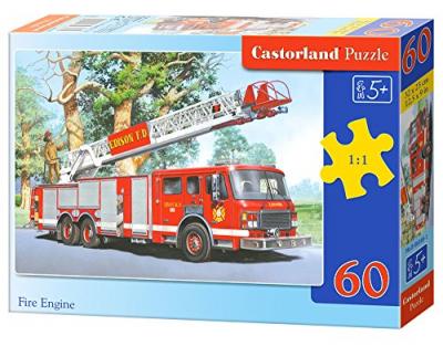 CASTORLAND  - B-06595-1 - Puzzle - V&eacute;hicule de Pompiers - 60 Pi&egrave;ces