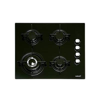 CATA Plaque au gaz  CI631BK 1412 60 cm Noir Verre (4 cuisini&egrave;re)