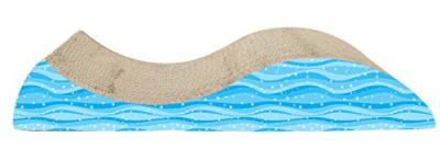 GENERIQUE CAT LOVE Griffoir en forme de vague avec herbe a chat - 49 x 21 x 8,5 cm 19,2 x 8,2 x 3,3 po