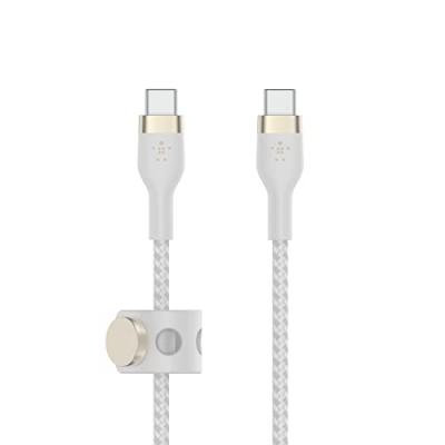 C&acirc;ble USB-C vers USB-C Belkin Boost Charge Pro Flex 1 m Blanc