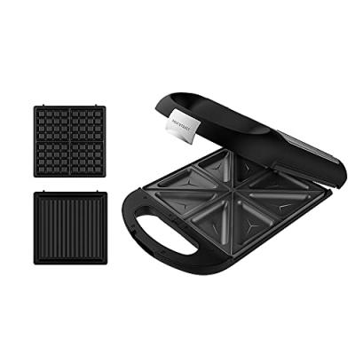 CECOTEC Appareil &agrave; sandwichs rock'ntoast family 3in1