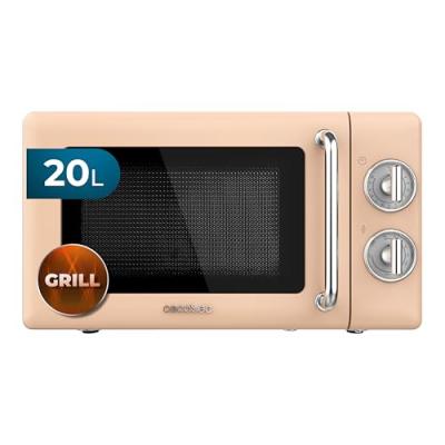 CECOTEC  ProClean 3110 Micro-ondes R&eacute;tro avec Grill 20L 700W Beige