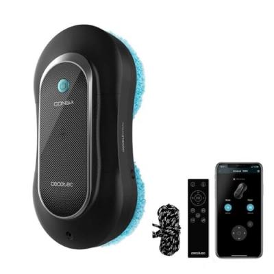 CECOTEC  Conga Windroid 1090 Robot lave-vitres connect&eacute; 3-en-1 &agrave; double jet avec application, noir