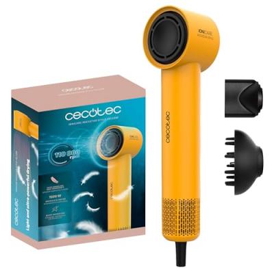 CECOTEC S&egrave;che-cheveux  Ionicare Rockstar Style 1500W jaune