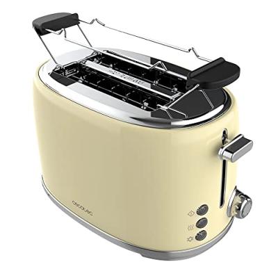 CECOTEC  - Grille-pain vertical Toast&Taste 1000 Retro Double Beige