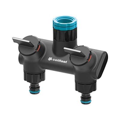 CELLFAST R&eacute;partiteur de tuyau d'arrosage 2 voies - Ergo IDEAL LINE PLUS