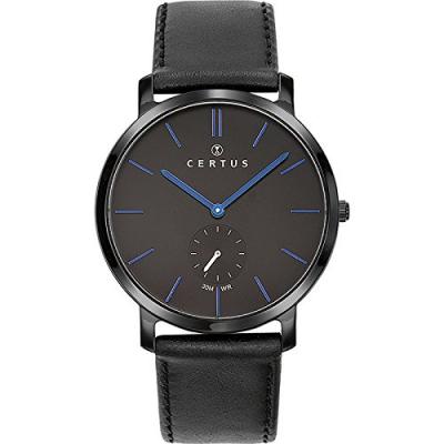CERTUS  Homme Analogique Quartz Montre avec Bracelet en Cuir 611062