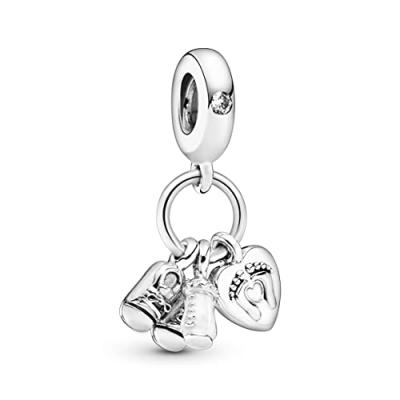 PANDORA Charm Pendant  Moments Biberon et Chaussures B&eacute;b&eacute;