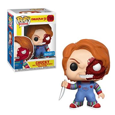 FUNKO Chucky Jeu D'enfant - Figurine Pop! (exc) Chucky Half (bd) 9 Cm