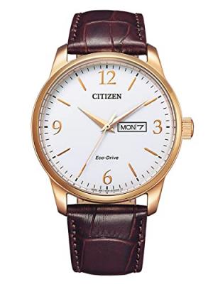 CITIZEN Montre Homme  Classic Elegant BM8553-16A - Bracelet Cuir Marron