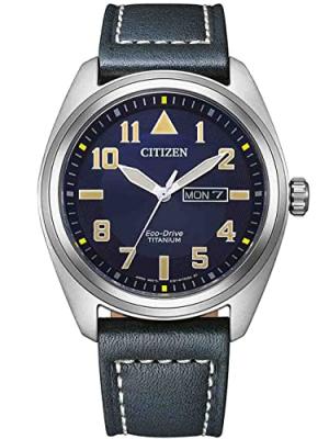 CITIZEN Montre Super titanium Bleu fonc&eacute; BM8560-45L Gris 