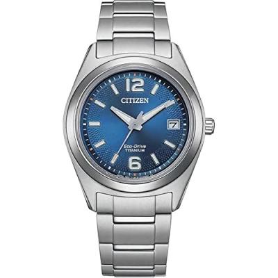 CITIZEN Montre Super titanium lady Bleu fonc&eacute; FE6151-82L Gris 