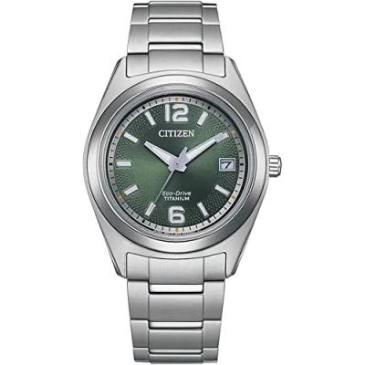 CITIZEN Montre Super titanium lady Kaki FE6151-82X Gris 