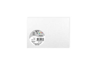 POLLEN BY CLAIREFONTAINE Paquet de 25 cartes simples Pollen 110x155mm Blanc Iris&eacute; 210g