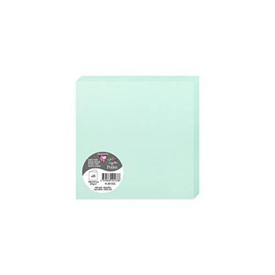 POLLEN Clairefontaine Carte 210g Pli&eacute;e 160x160 Vert Jade Pqt 25