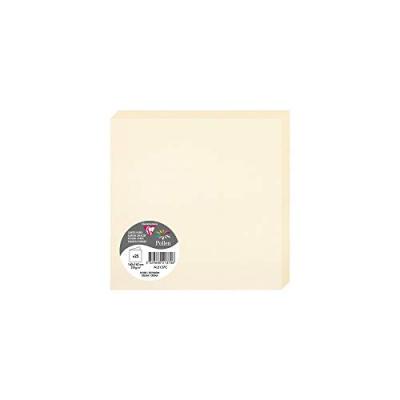 POLLEN Paquet de 25 cartes pli&eacute;es  160x160mm Ivoire 210g