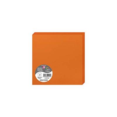 CLAIREFONTAINE  Carte 210g Pli&eacute;e 160x160 Capucine Pqt 25