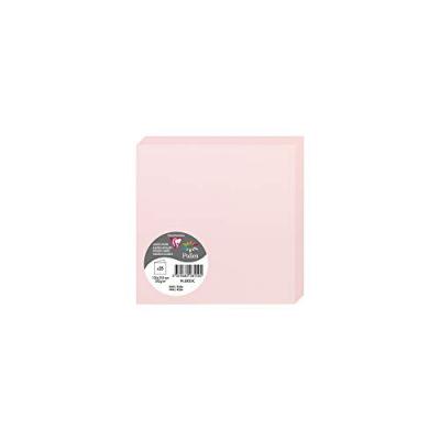 POLLEN Paquet de 25 cartes pli&eacute;es  135x135mm Rose 210g