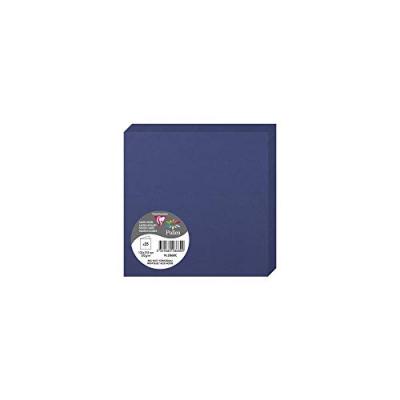 POLLEN Paquet de 25 cartes pli&eacute;es  135x135mm Bleu Nuit 210g