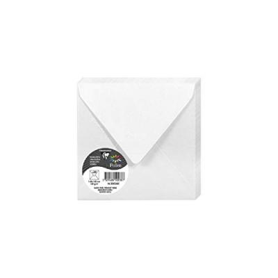 POLLEN BY CLAIREFONTAINE Clairefontaine Enveloppe 120g 140x140 Blanc Iris&eacute; Pqt 20