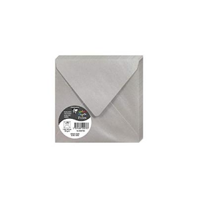 POLLEN BY CLAIREFONTAINE Lot de 25 enveloppes A4 Pollen 14 x 14 cm Argent